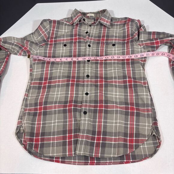 J. Crew Men’s Flannel Classic Plaid Button Down Medium Twill Lumberjack AZ428 - Picture 13 of 14